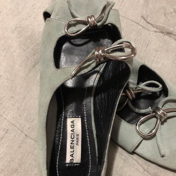 Balenciaga Hard To Find Cute Light Blue Sandals Size 36 but fits a Size 7 Small - Picture 13 of 15